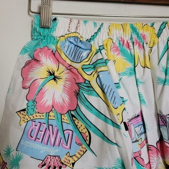 Vintage Jerry Leigh California Floral Tropical Print Casual Shorts Size S 90s - Picture 3 of 12